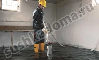 Откачка воды из помещений