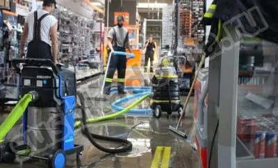 Откачка воды из магазина
