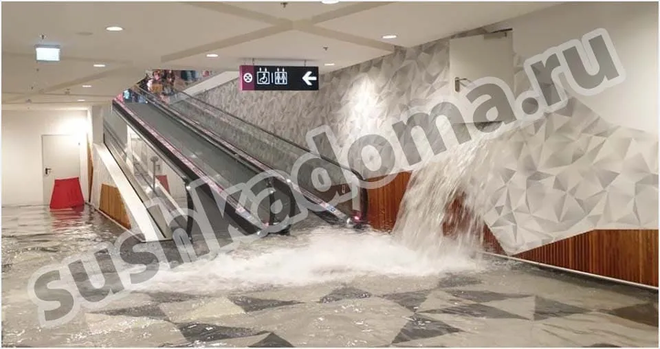 Откачка воды из торгового центра Откачка воды из торгового центра