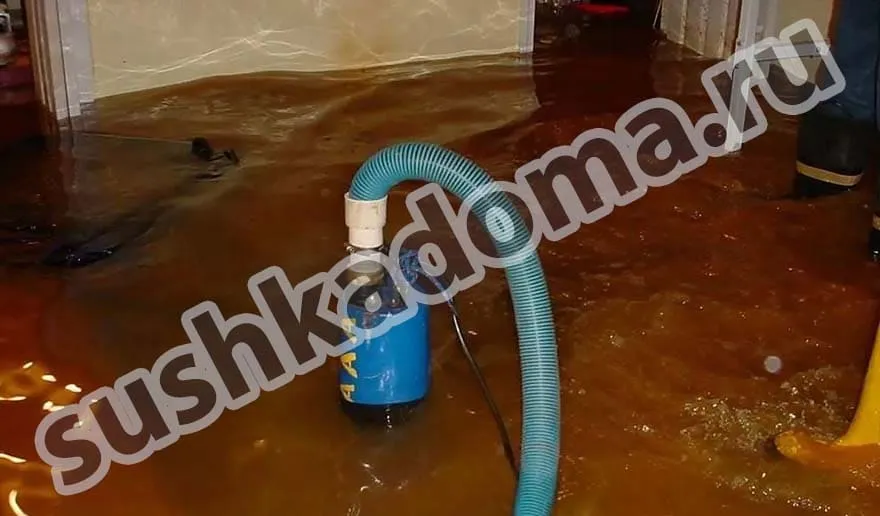 Быстрая откачка воды в частном доме