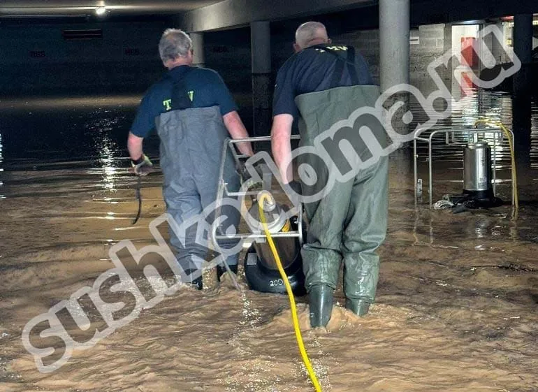 Услуга откачки воды со склада. Устраним последствия залива водой