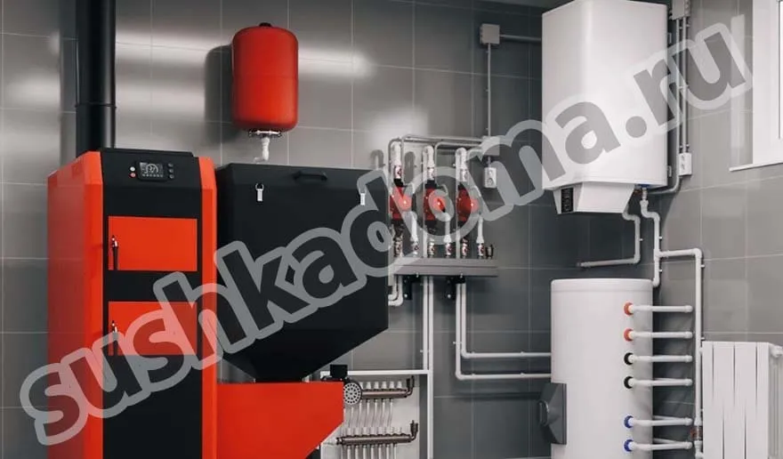 Откачка воды из помещения котельной после залива водой