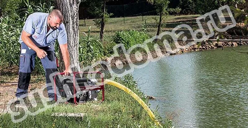 Услуги по откачке воды из прудов