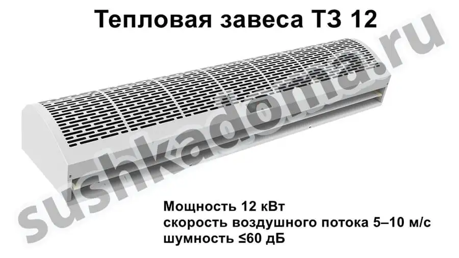 Промышленные электрические тепловые завесы. Купить или арендовать