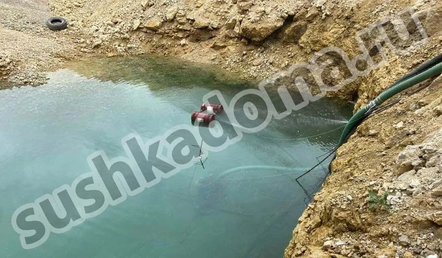 Карьерный водоотлив. Откачка воды мотопомпами