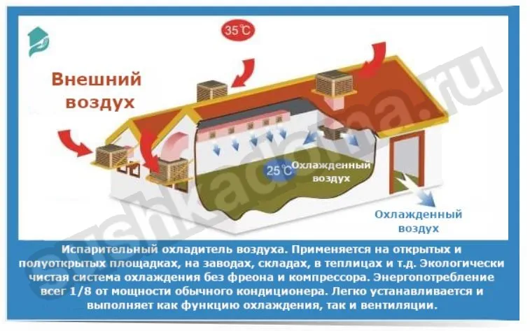 Аренда и продажа испарительных охладителей для больших помещений
