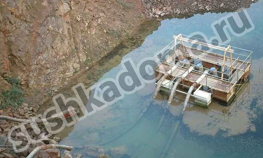 Карьерный водоотлив. Откачка воды мотопомпами