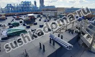 Просушка минеральной ваты в плоской кровле