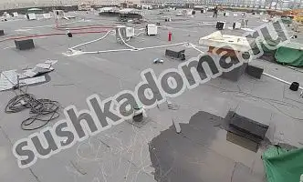 Просушка минеральной ваты в плоской кровле