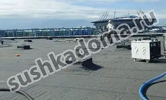 Просушка минеральной ваты в плоской кровле