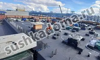 Просушка минеральной ваты в плоской кровле