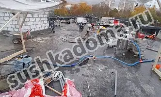Просушка минеральной ваты в плоской кровле
