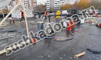 Просушка минеральной ваты в плоской кровле