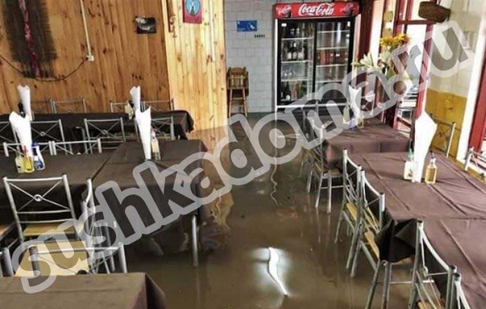 Откачка воды из ресторана