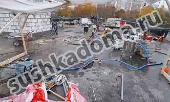 Просушка плоской крыши с гидроизоляцией из полимочевины